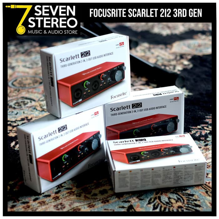 Focusrite Scarlett 2i2 3rd Gen USB Audio Interface - Soundcard Recording