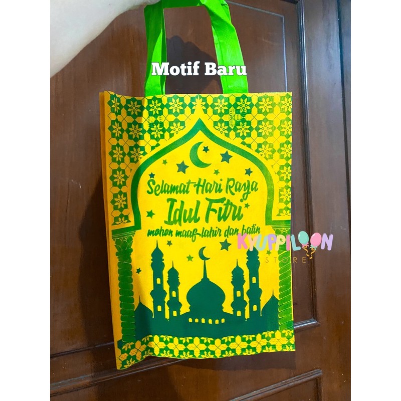 

12 pcs Tas Idul Fitri /Lebaran / Spunbond 30x40 Idul Fitri Lebaran Lusinan / kantong HLS bingkisan parcel / Goodie Bag