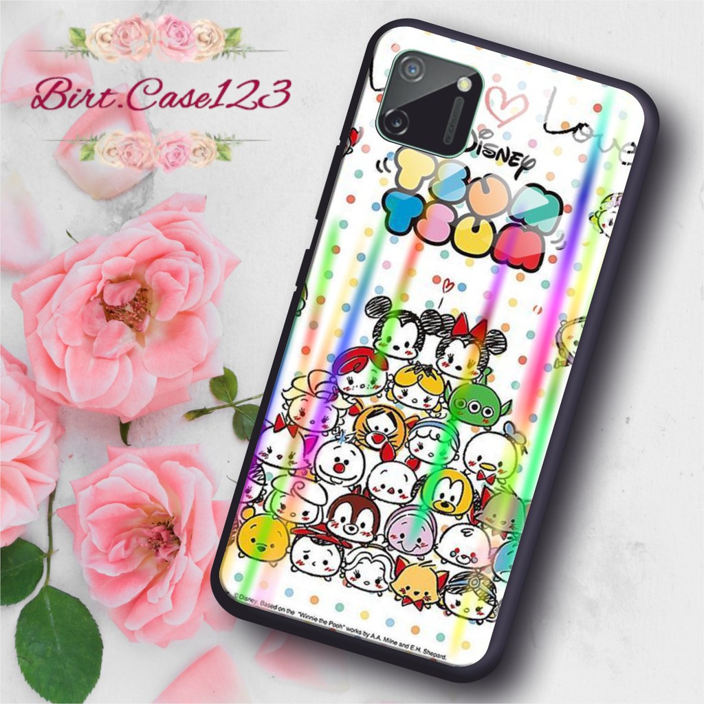 BC Case Gambar TSUM TSUM back case glass aurora iphone 5g 6g 6g+ 7g 7g+ 8g 8g+ x xr xs max 11 5,8