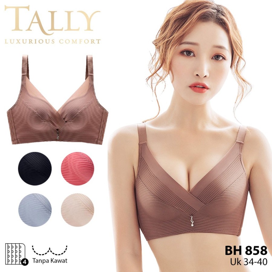 TALLY 858 Bra Busa sedang Tanpa Kawat CUP C