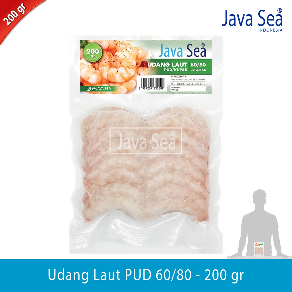 

Udang Laut Kupas PUD 60/70 pack 200gr Java Sea