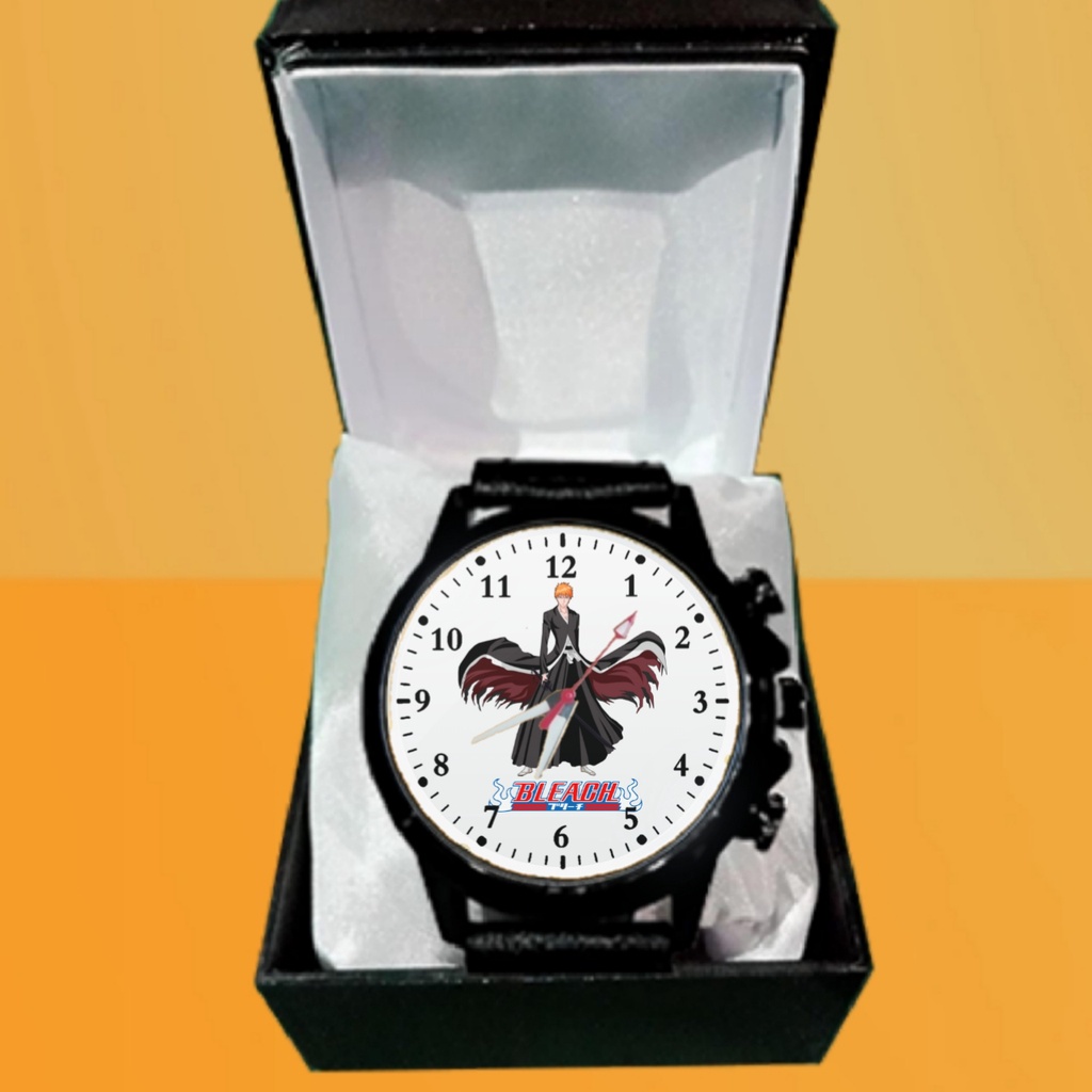 Jam Tangan ANIME BLEACH ICHIGO KUROSAKI  Custom Keren Terbaru