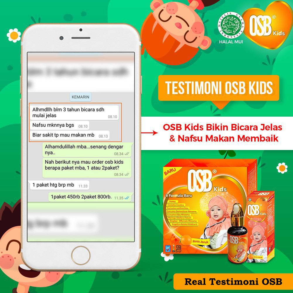 OSB Kids Original Vitamin Otak Anak OSB Omar Smart Brain Cair Atau Sirup 100 % Produk Asli