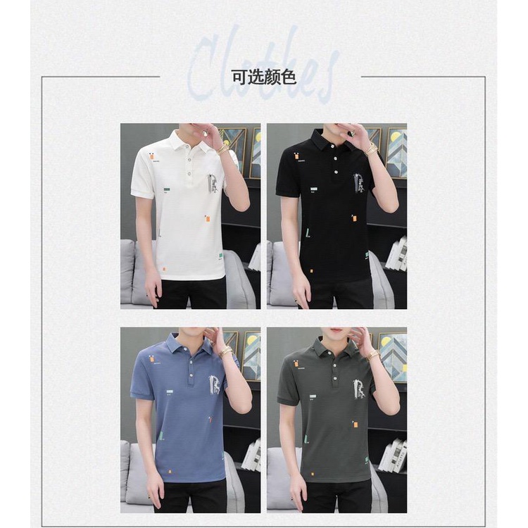 Mokokomo Atasan Wangky Pria Spider Lengan Pendek Polo Shirt Fashion Pria