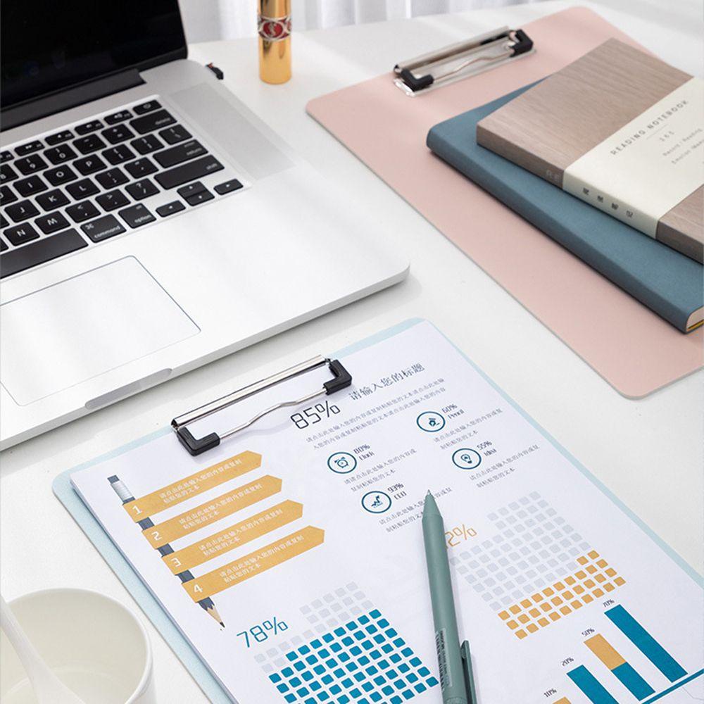 Mxbeauty Klipboard Plastik Tahan Lama Tebal Perlengkapan Alat Tulis Kantor Sekolah Dengan Profil Rendah Klip Clip Board Kertas Dokumen Holder Tulisan Pad
