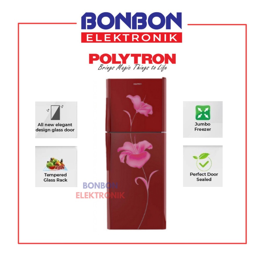 Polytron Kulkas 2 Pintu PRM 21BLR New Belleza 210L