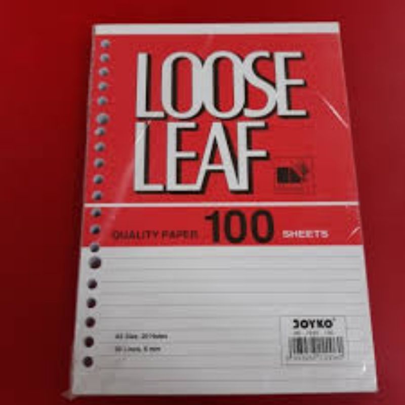 

Loose Leaf Isi binder ukuran A5