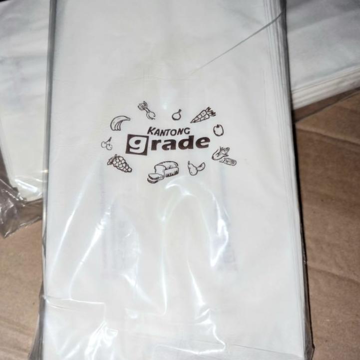 

✳ (Isi 100) Paper Bag Grade / Kantong Kertas 13x25x8 Paper Bag PUTIH / Kraft Bag Pembungkus Gorengan