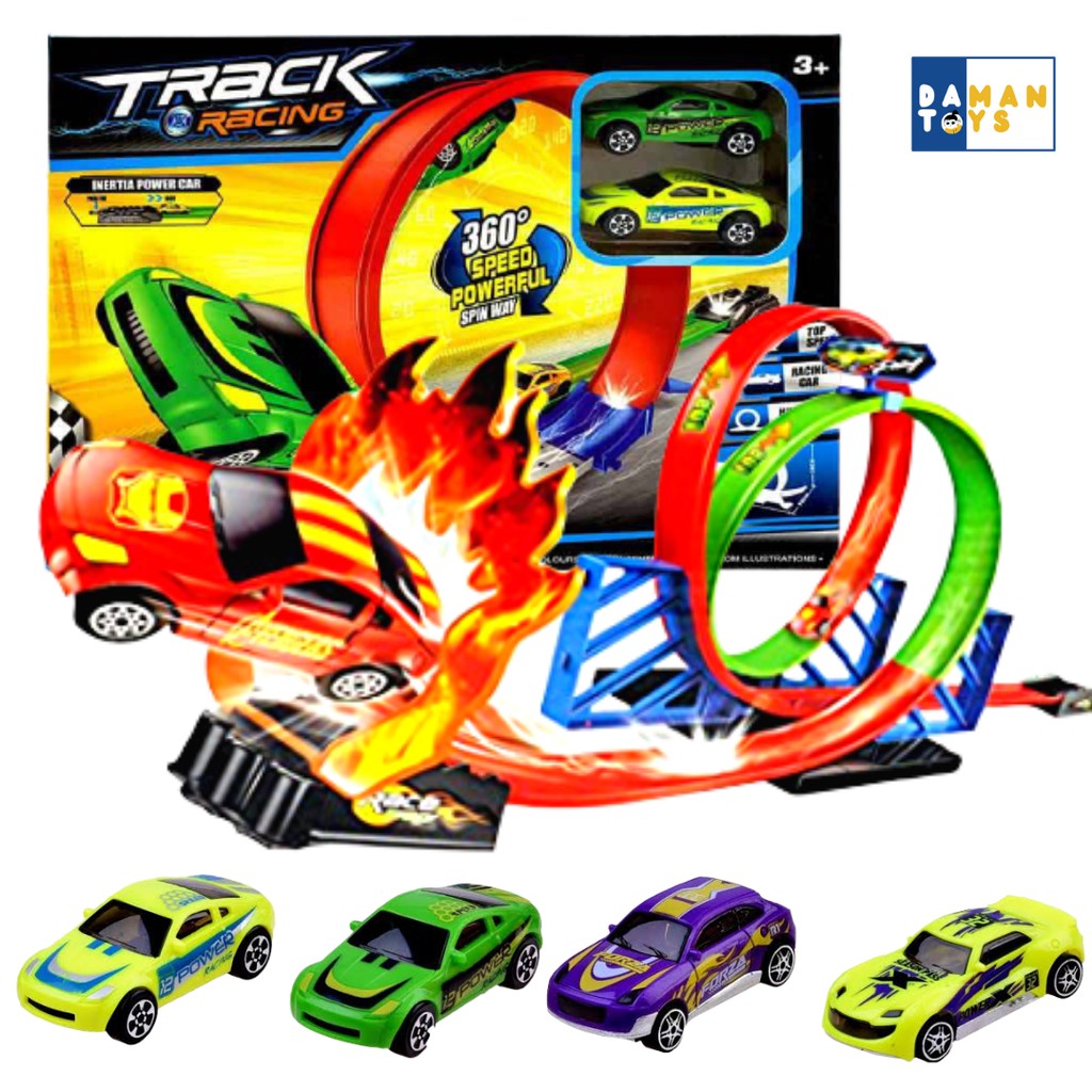 Mainan Track Racing 5 Loop Mobil 360° Arena Trek  Stunt Drift Track Racing