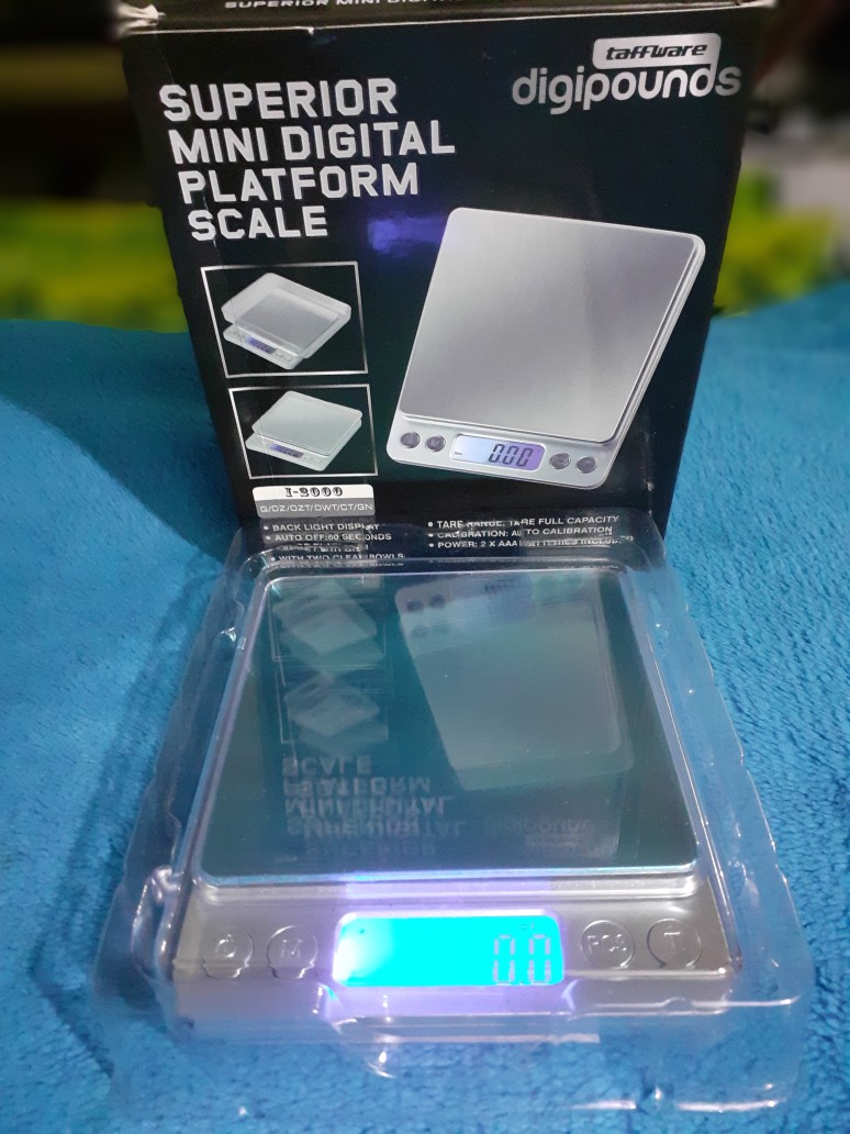 Taffware Digipounds Timbangan Dapur Mini Digital Scale 3000g 0.1g - I2000 - Silver