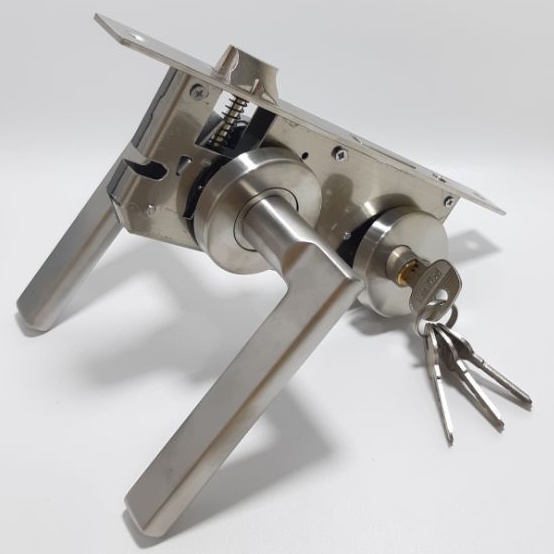 Kunci pisah - handel pisah pintu kayu - kunci pintu kayu - tarikan pintu kayu - handel minimalis - h