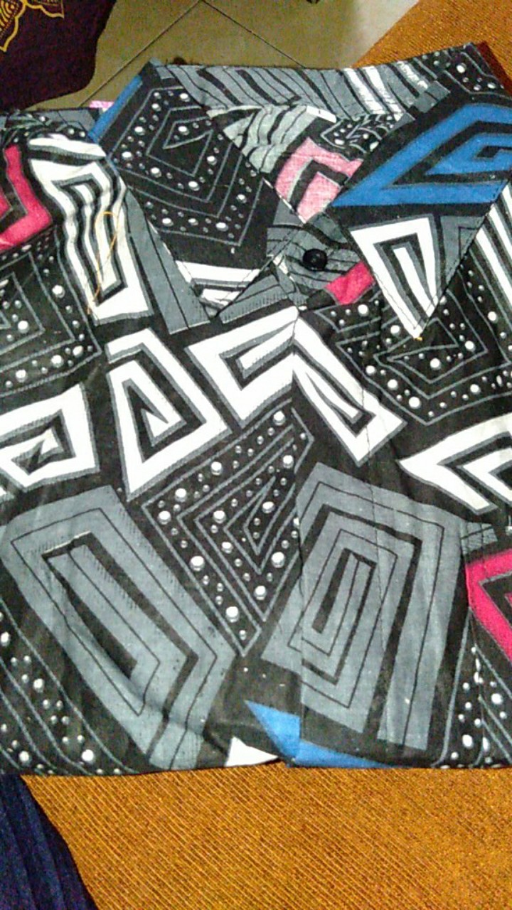 Nailo Batik Hrb026 Kenongo Kemeja G Pendek Pekalongan Padi M L Xl Sogan Tulis Halus Kemeja Batik