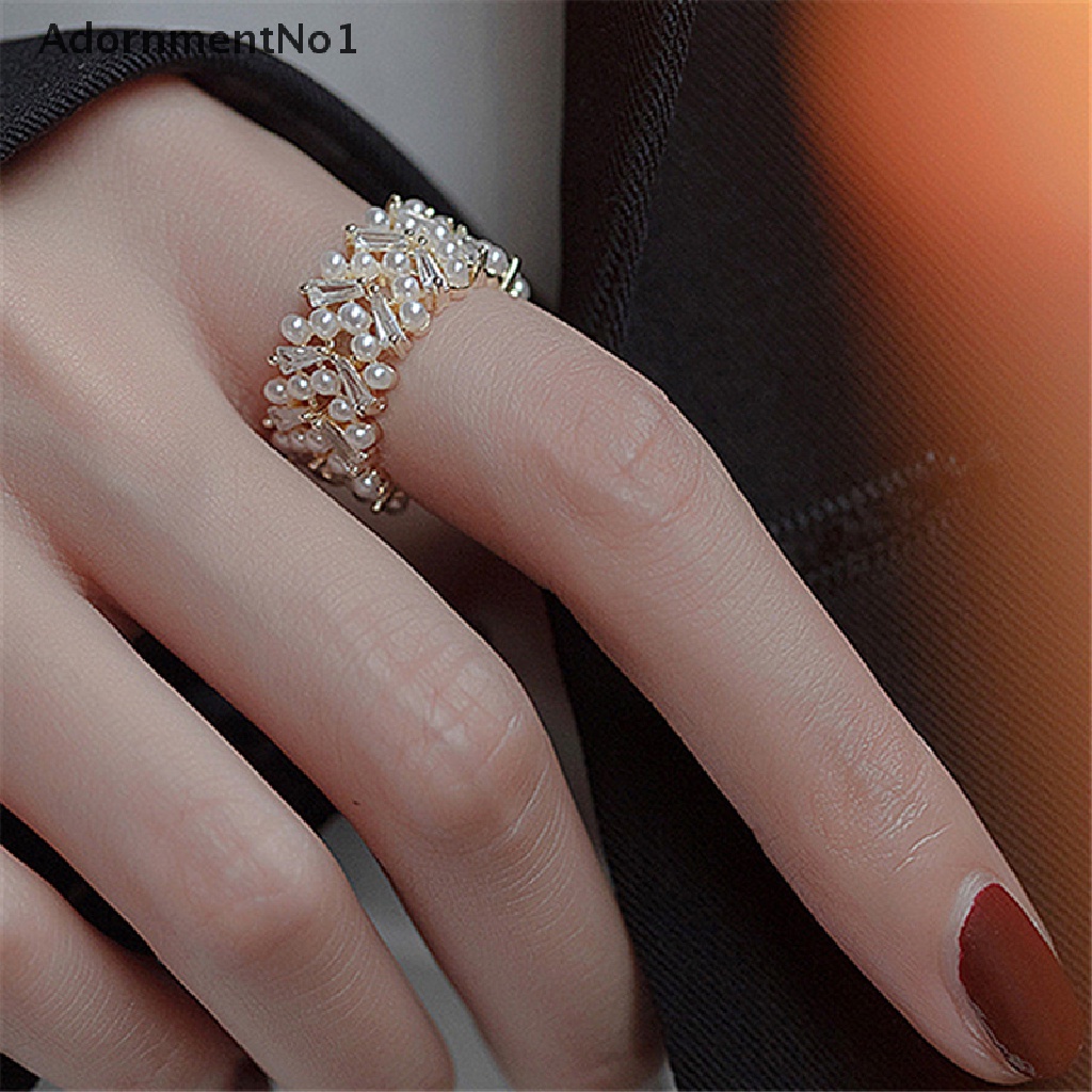 (AdornmentNo1) Cincin Gaya Korea Motif Tulisan Beloved Warna Gold Untuk Perhiasan Wanita / Pernikahan