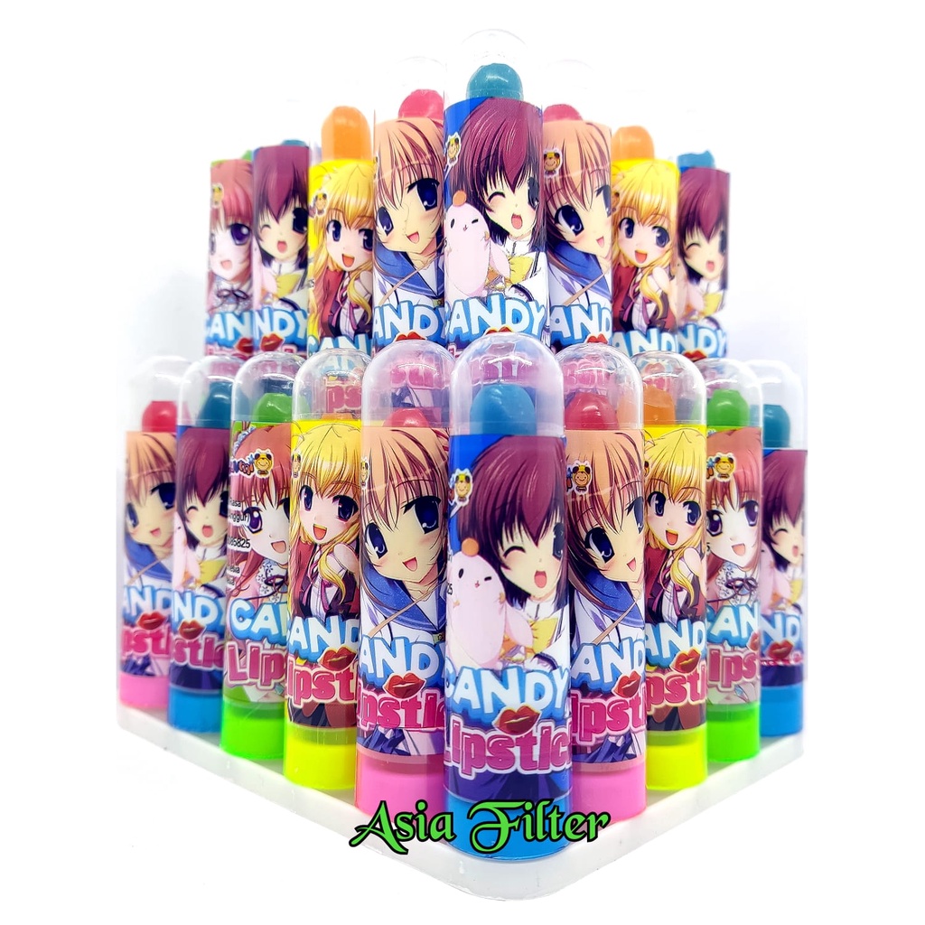 Permen Lipstik  luvmi ranjani bentuk jeli jajanan viral saat ini permen karet bentuk Lipstik perona 