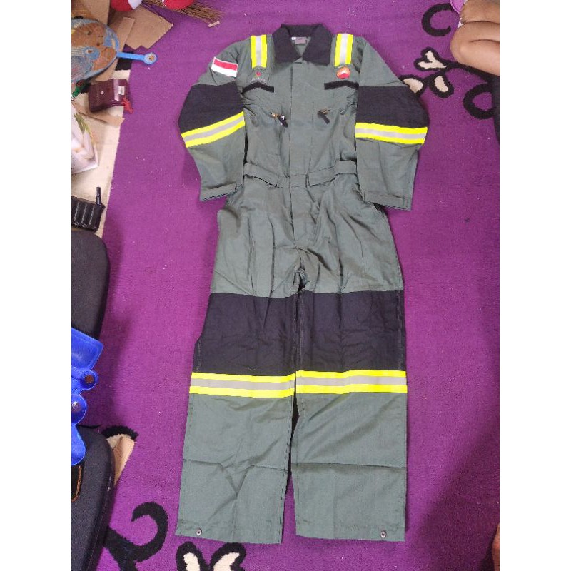 coverall covrol werpak wearpack katelpak katelpack br-shield hijau