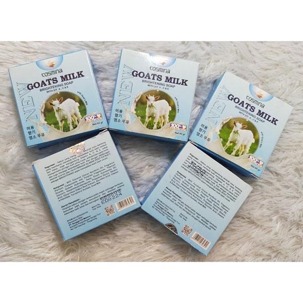 COSMINA GOATS MILK SOAP 60GR | SABUN SUSU KAMBING | SABUN PENCERAH | BRIGHTENING SOAP | VIT A - C - E