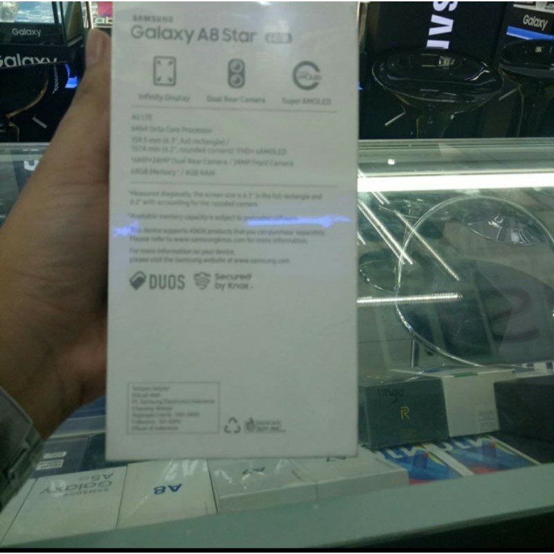 Samsung A8 Star 4G/64 Garansi Resmi Free micro sd 128GB