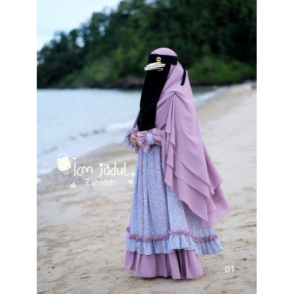 Icm Baru Gamis Set Zahidah Original