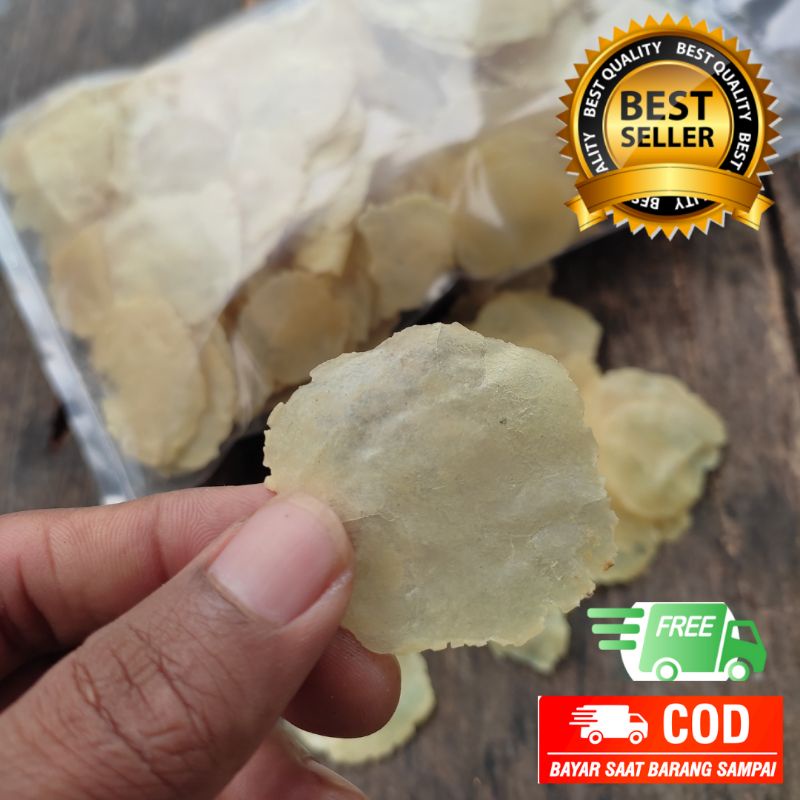 

Emping melinjo Super tipis setengah kering// 250gr