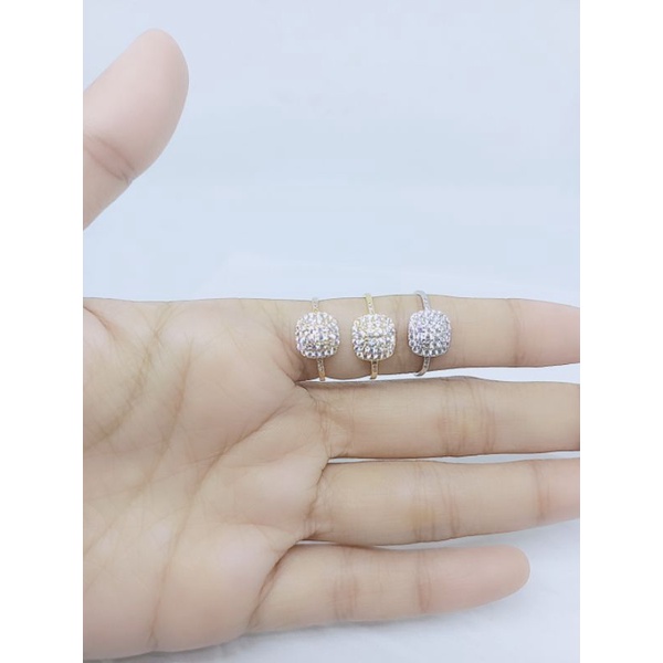 CINCIN KOTAK CORR MP SIZE TANGGUNG / CINCIN PERAK ASLI SILVER 925 LAPIS EMAS/ CINCIN FASHION WANITA TERBARU