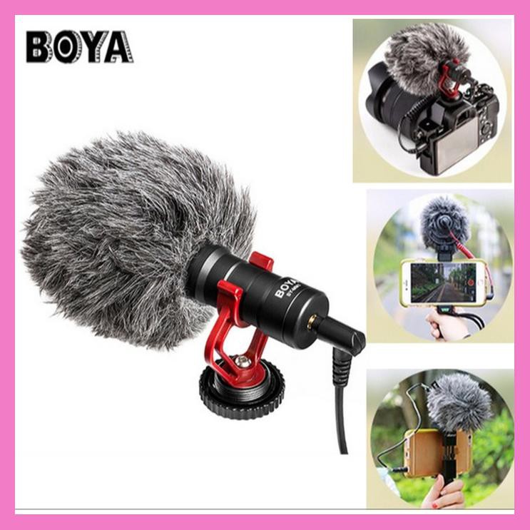 MICROPHONE BOYA BY-MM1 SHOTGUN MIC KAMERA DSLR HP MIRRORLES
