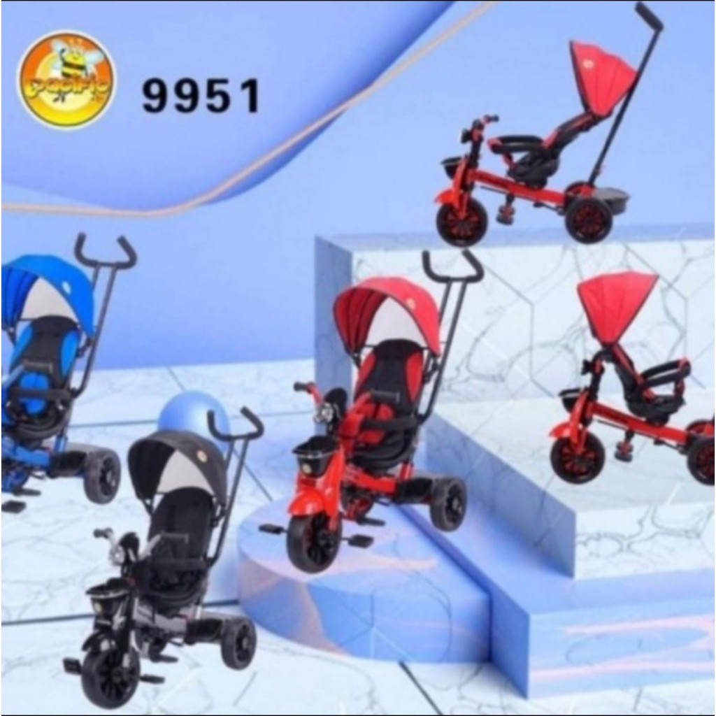 Sepeda roda tiga Pacific 9951 musik dan lampu