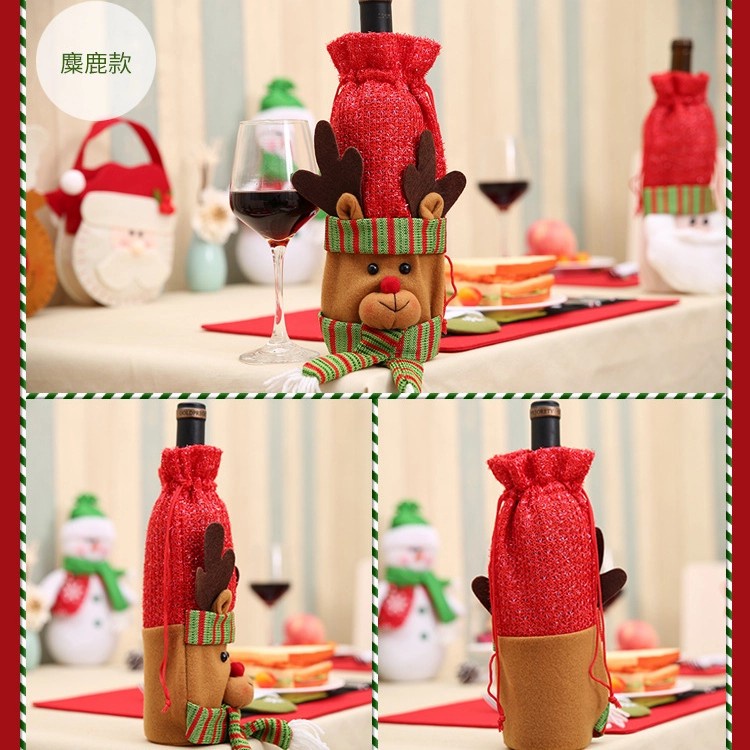 Sarung Botol Natal Santa Wine Bottle Cover Christmas Gift Kado Natal