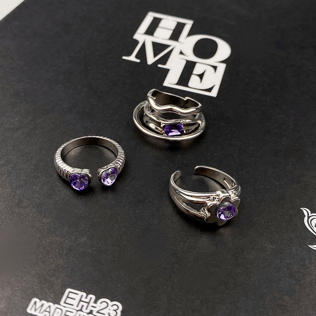 Cincin Model Terbuka Bentuk Bunga Geometris Untuk Fashion