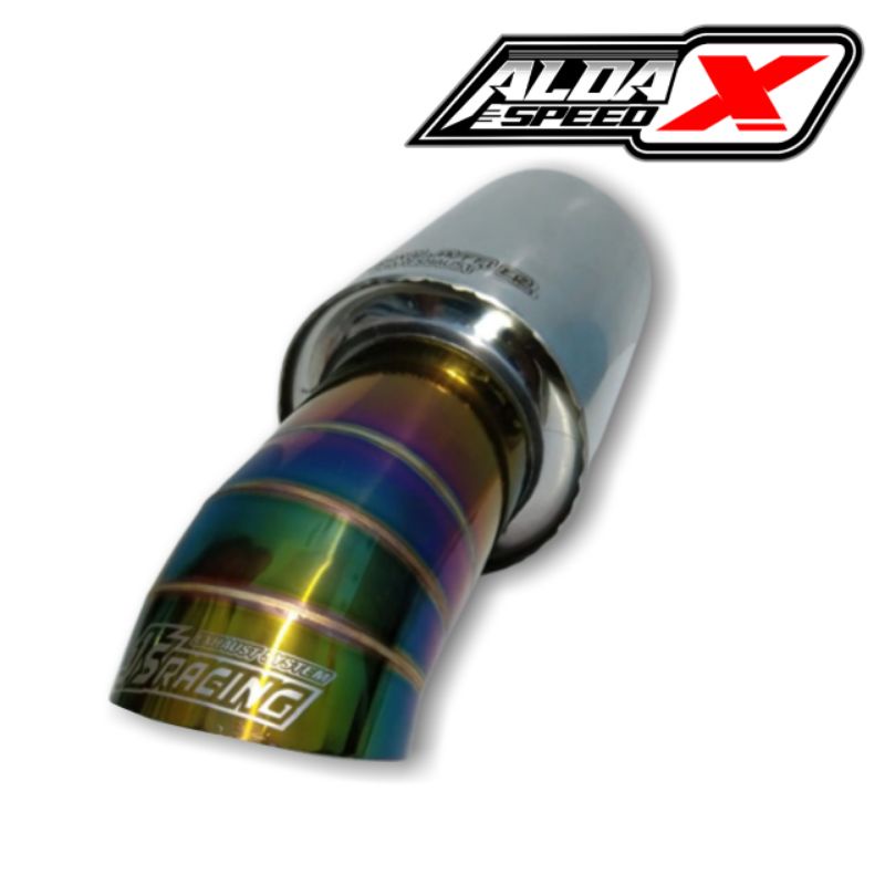 Knalpot Racing Mobil JS Bass Adem Bulat Gahar Empuk Stainless Steel