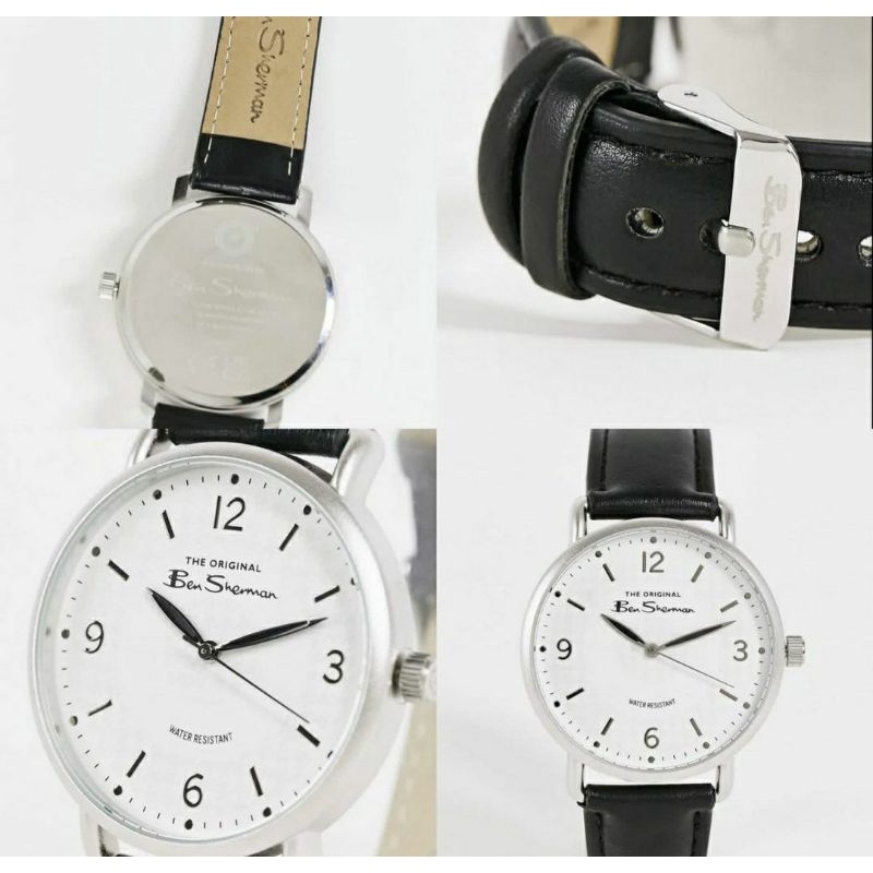 BEN SHERMAN BLACK AND SILVER WATCH JAM TANGAN ORIGINAL