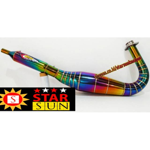 Knalpot RX king creampie pelangi rainbow rxking tello kolong drag kompetisi  stanles croom pelangi