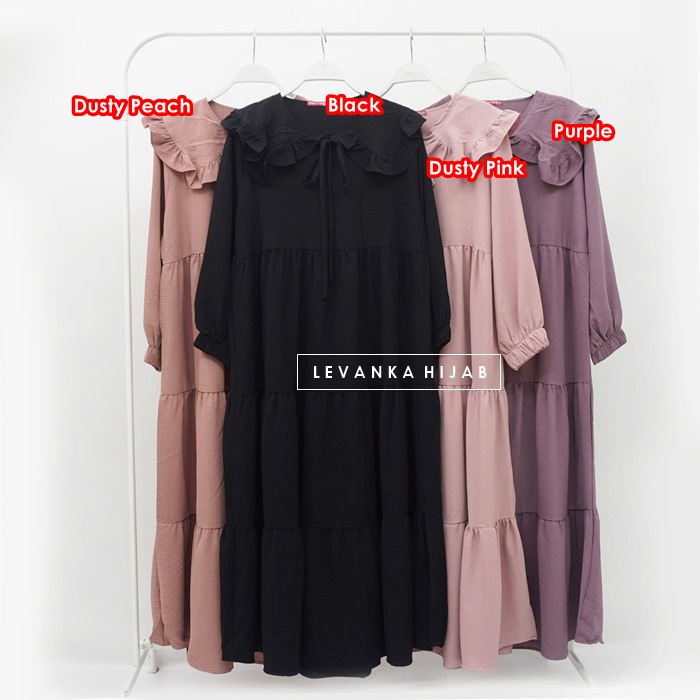 Midi Dress / LIVI Dress bahan Crinkle Airflow