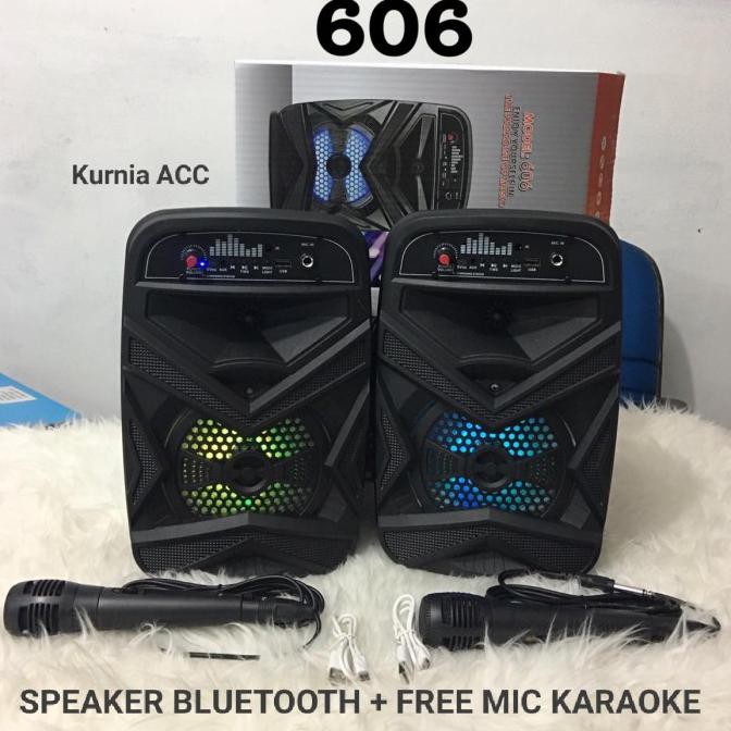 Speaker Bluetooth Portable Free Mic Karaoke / Speaker Aktif Karaoke Saharaksatria