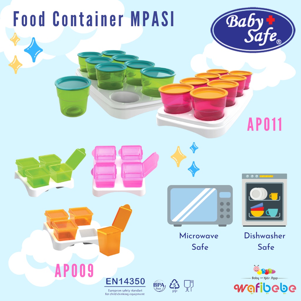 Baby Safe Multi Use Food Container Tempat Wadah Penyimpanan MPASI Makanan Bayi Freezer Tray Babysafe