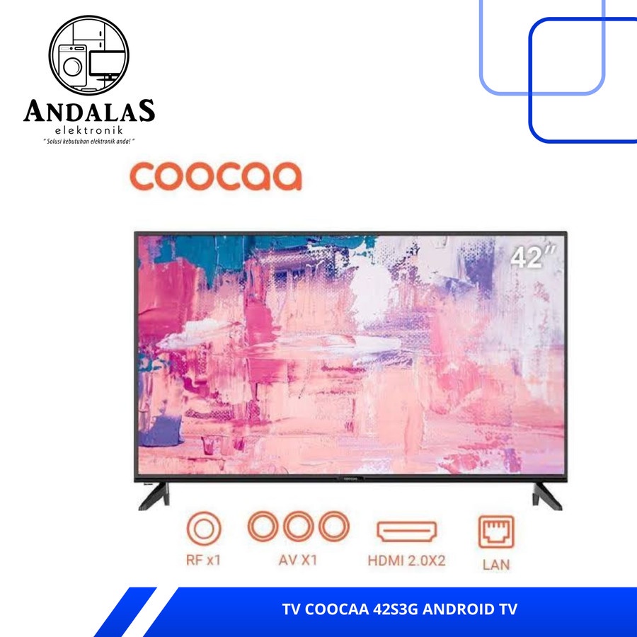 promo TV LED COOCAA 42 inch 42S3G Full HD - TV Android 9 - Smart TV - Wifi