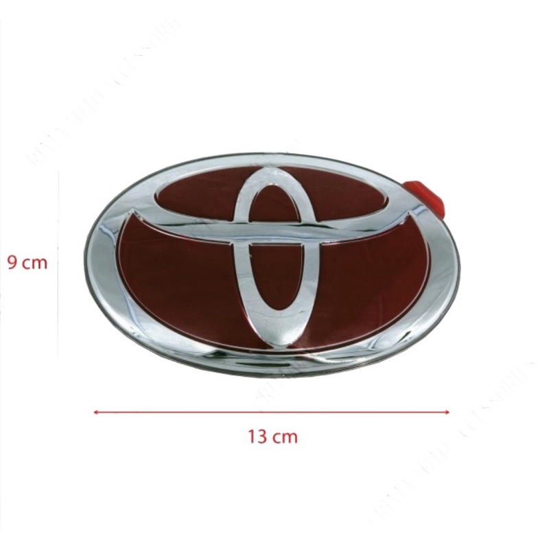 Emblem logo mobil toyota merah original