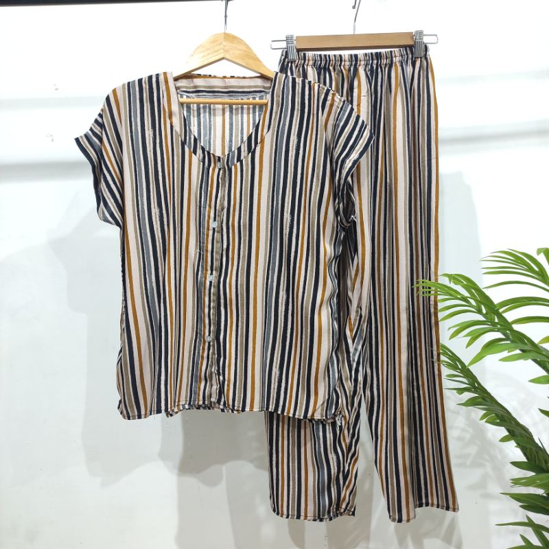 PIYAMA KANCING HITS PIYAMA KANCING BUSUI | PIYAMA RAYON | HOMEWEAR-NK w