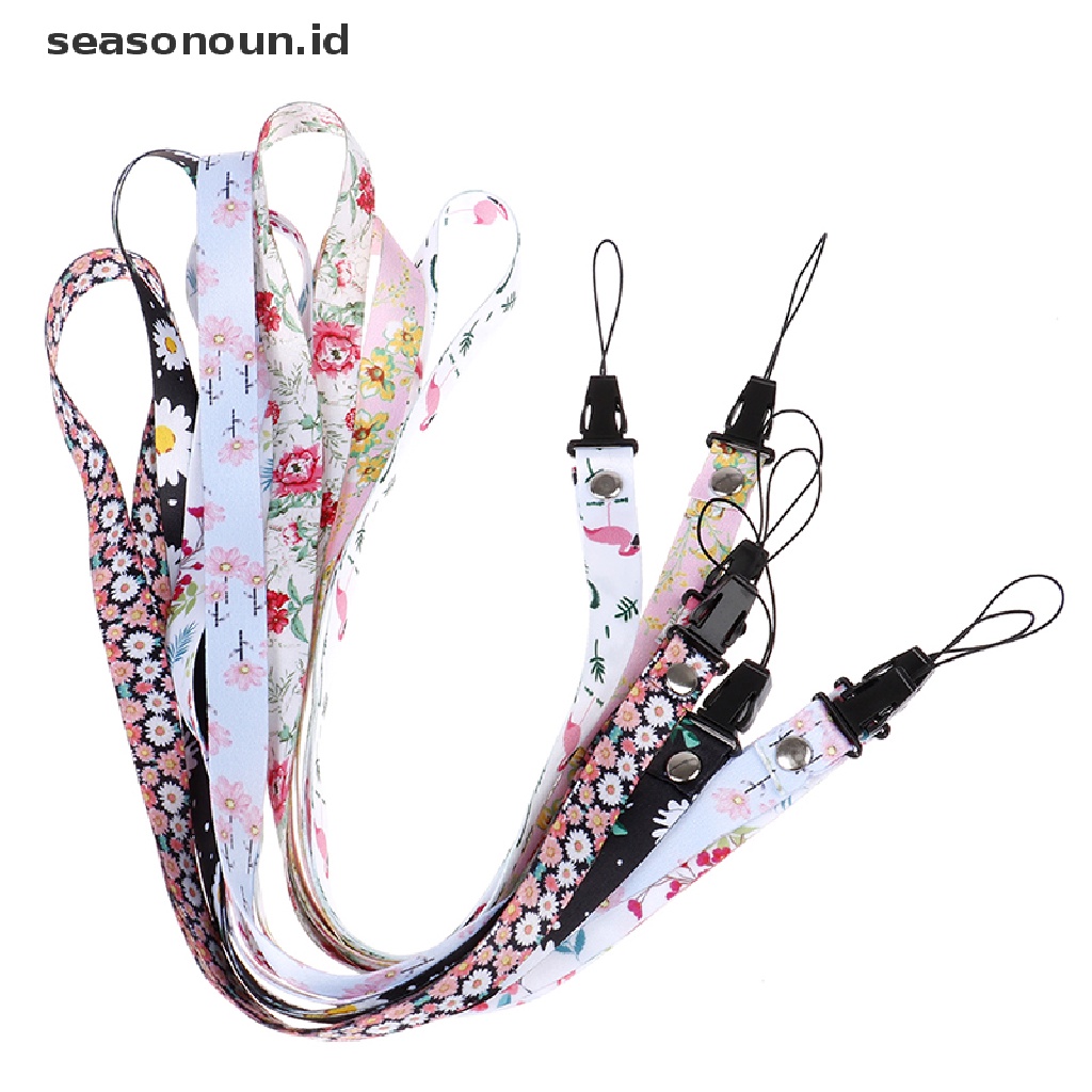 (seasonoun) Tali Lanyard Gantung Leher Holder Kunci / Kartu ID / Handphone Untuk Gym