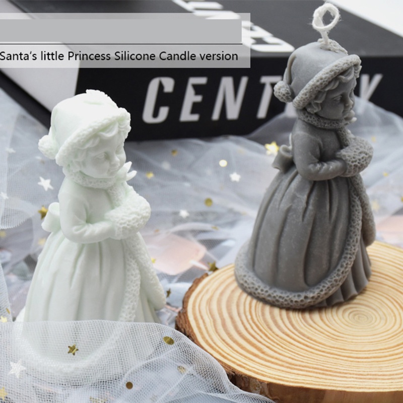 Cetakan Resin 3D Bahan Silikon Bentuk Princess Perempuan Untuk Membuat Natal Handmade