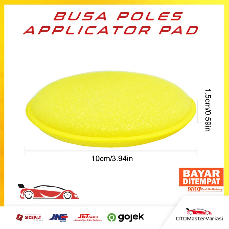 Busa Poles / Busa Waxing / Applicator Pad / Busa aplikator 10 cm halus / Sponge Poles mobil motor