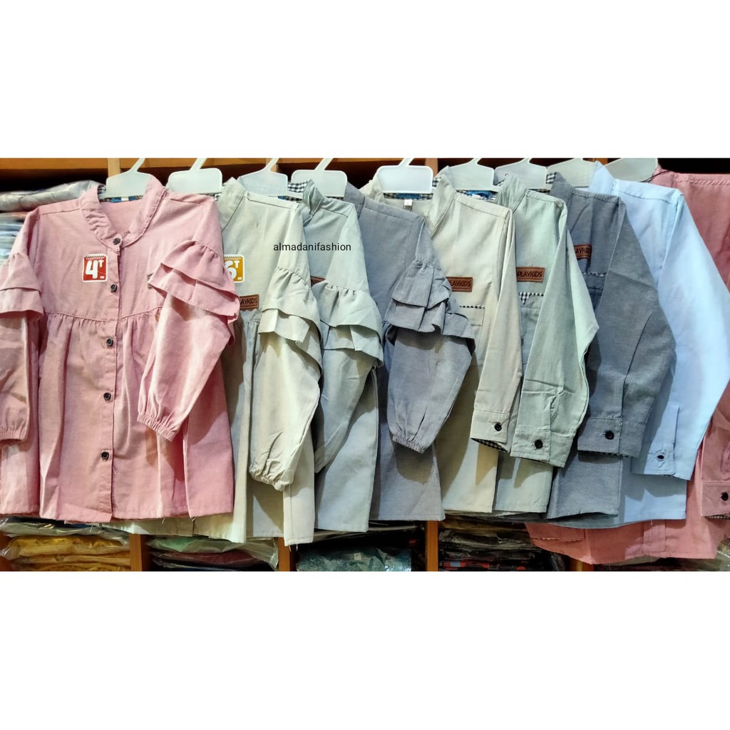 Atasan Couple Anak Play Kids Couple Blouse Dan Kemeja Anak Terbaru Original