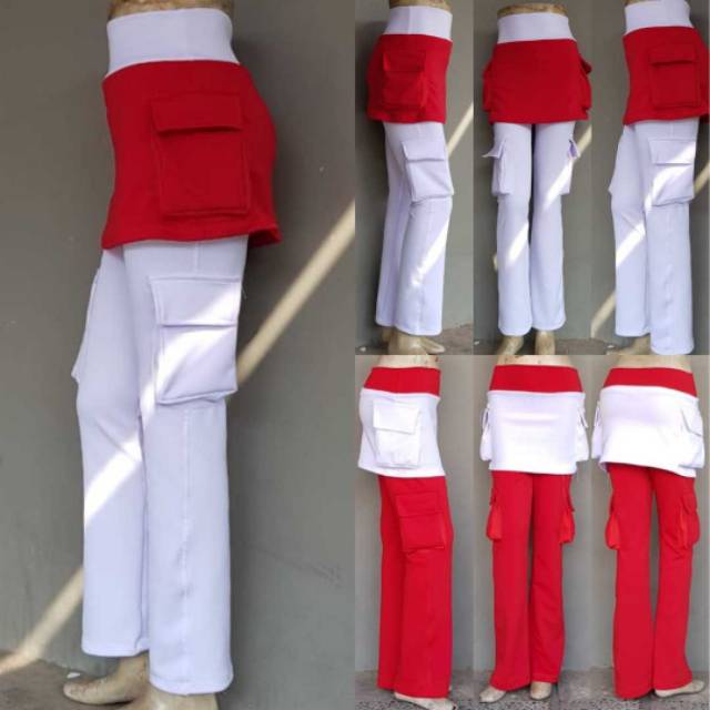 Celana Rok Senam Model Terbaru Merah Putih 17an