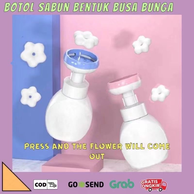 BOTOL SABUN BUSA BUNGA / FLOWER STAMP HAND SOAP VIRAL READY STOCK