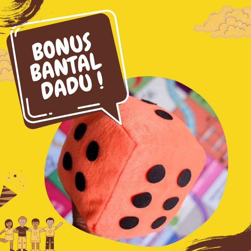 Mainan Edukasi Ular Tangga Jumbo Free Dadu Boneka