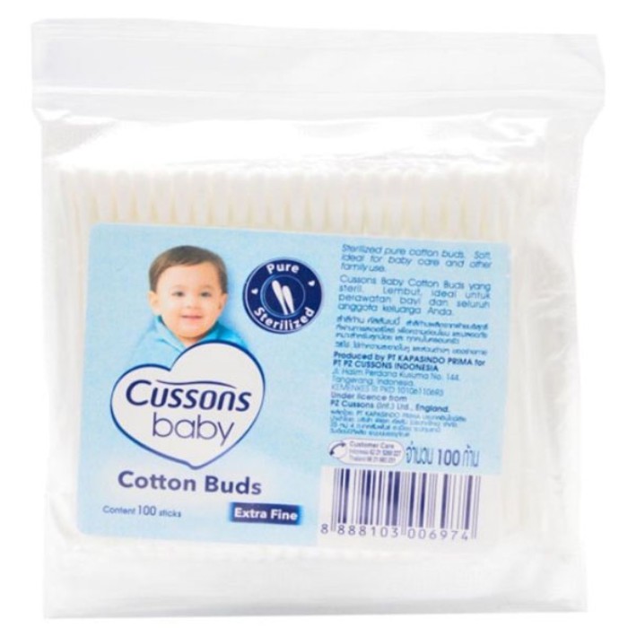 Cussons Baby Cotton Buds Reguler / Extra Fine / 50 pcs / 100 pcs / Korek / Pembersih / Kuping Bayi