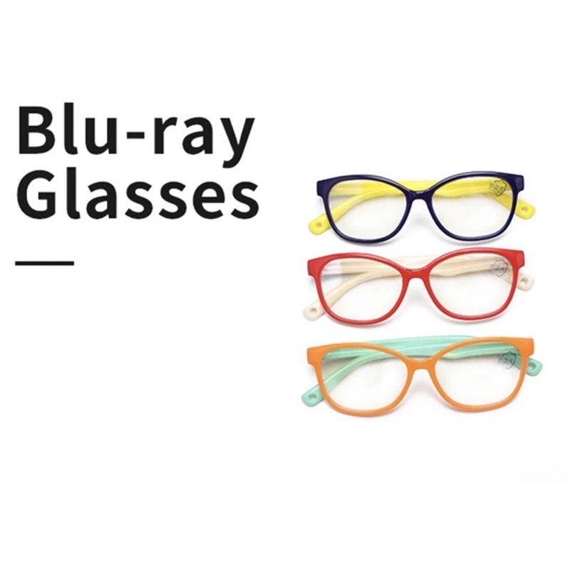 Kids Glasses Computer Anti Blue Light Flexible TR90