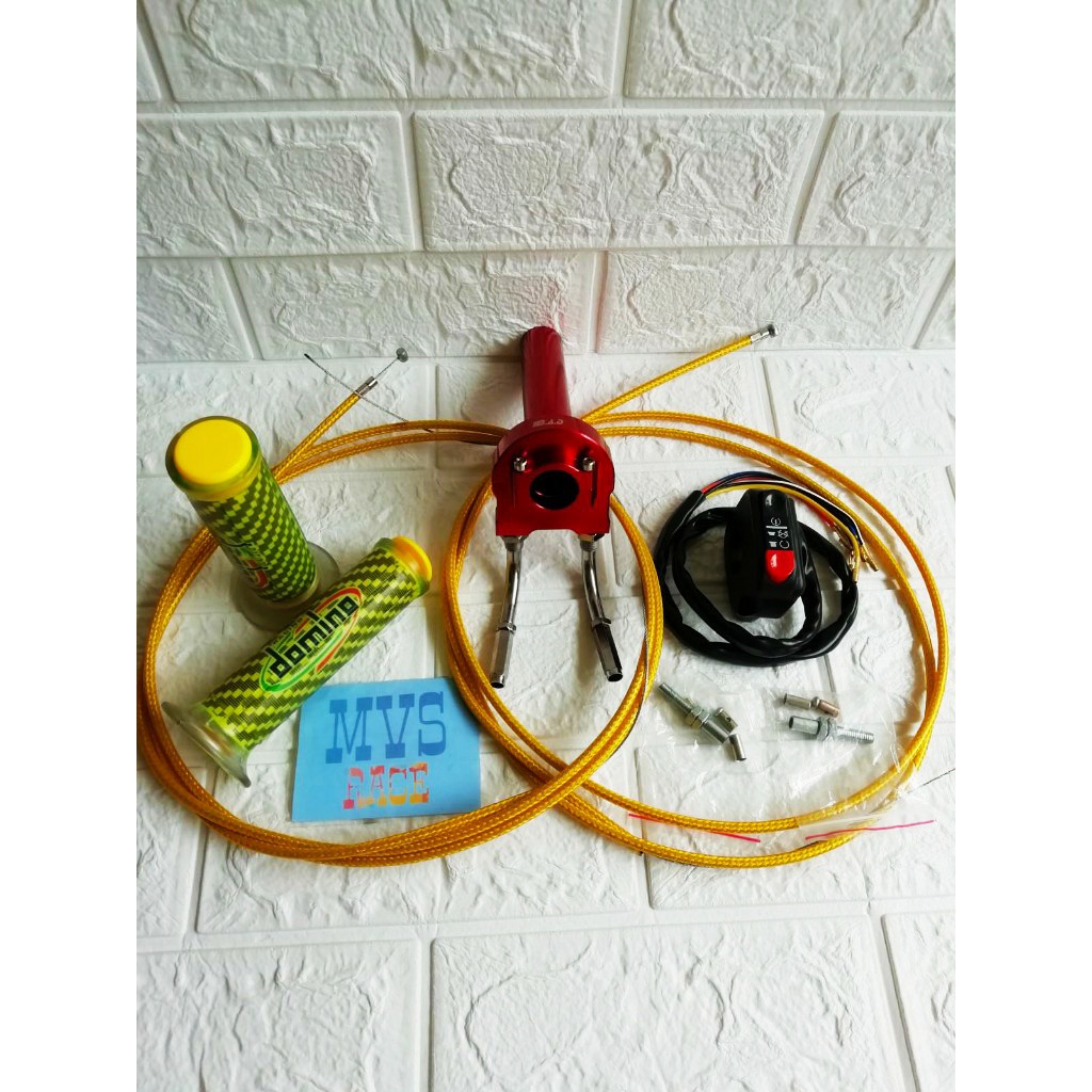 Gas Spontan 2 Kabel + Handgrip + Saklar Kanan + Kabel Gas = Sonic 150 R, Gsx 150 R, Nmax 155, Pcx 15