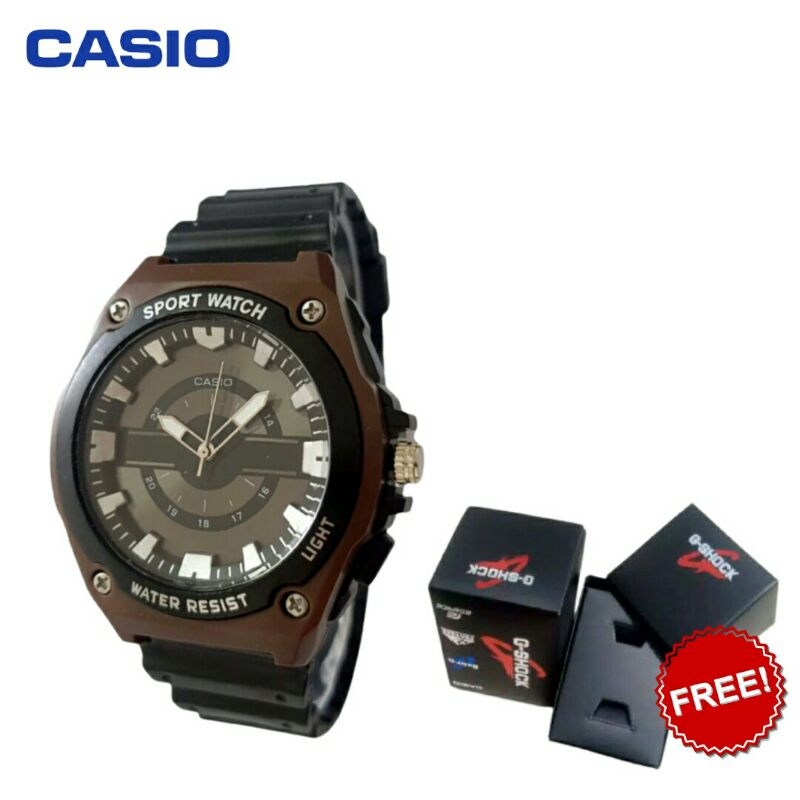 jam tangan pria casio 5577 analog murah import anti air elegan