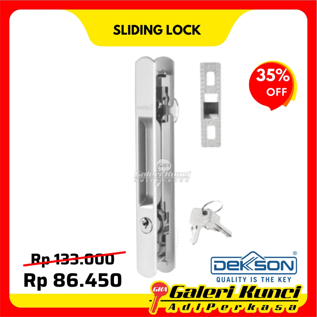 Jual Kunci Sliding Dekkson Dekson Ra Silver Handle Pintu Geser Alumunium Shopee Indonesia