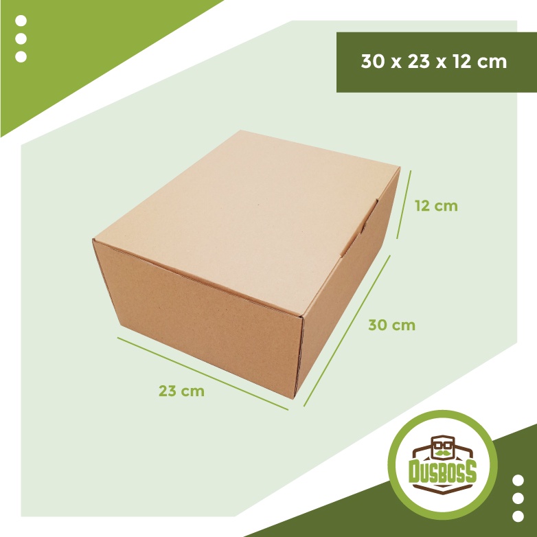 

Kardus Uk.30 x 23 x 12 cm ....Die Cut kotak Kue, snack -aksesoris-dll model box pizza